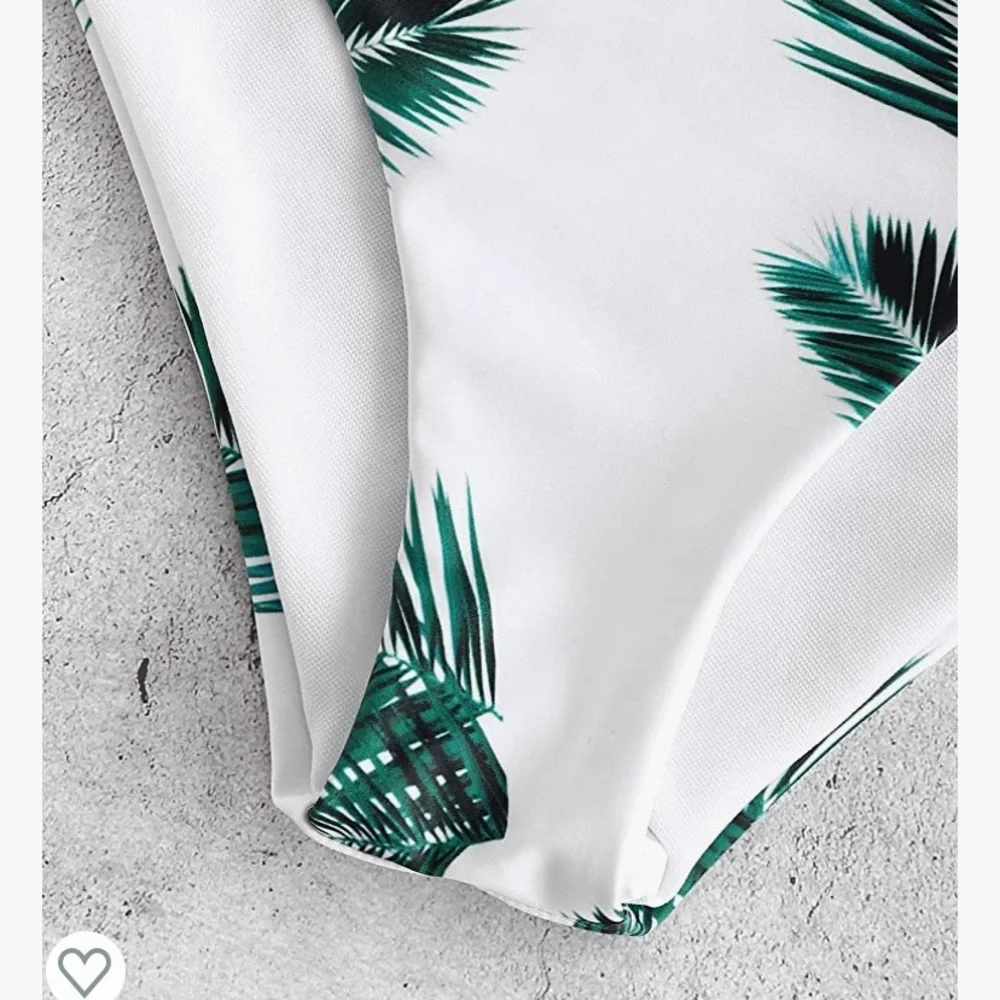 NEW Bikini Set Top Bottoms Small Palm Leaf - Picture 4 of 4